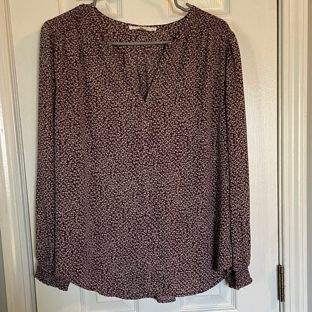 Fun 2 Fun Purple Floral Blouse
